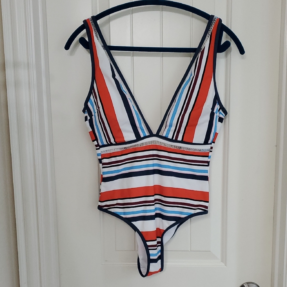 Cupshe Multicolor Striped Swimsuit, size S